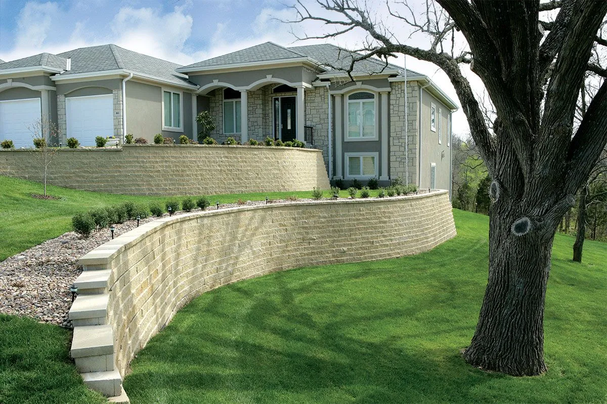 Retaining walls landscape Regal stone straight